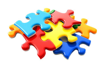 Obraz premium Trudna układanka do gier umysłowych na białym tle