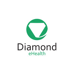 Obraz premium Diamond Health Medical Green logo design embodies nature-inspired innovation in healthcare, presented as an editable vector brand identity.