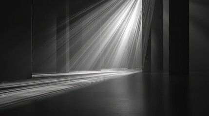 Abstract grey background. Empty room with spotlight effect. Graphic art design.