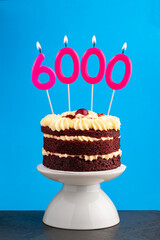 Number of followers or likes - Candle number 6000