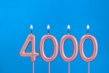 Candle number 4000 - Number of followers or likes