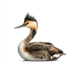 Fototapeta premium A close-up shot of a bird on a white background, great for wildlife or nature photography needs