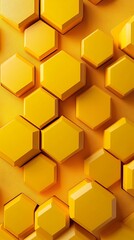 Abstract Geometric Backdrop with Vibrant Orange Hexagonal Patterns for Creative and Modern Design Concepts