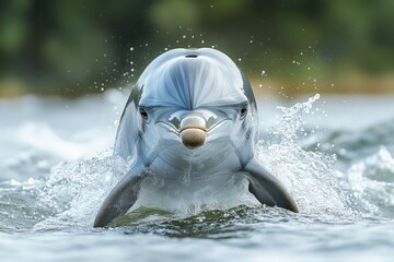 Close-up of a dolphin swimming in the ocean