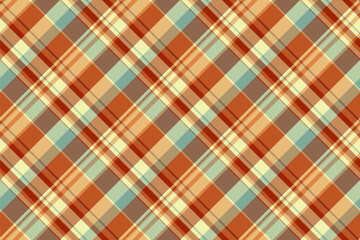 Vibrant diagonal plaid pattern in warm autumnal tones.  Perfect for textile design, website backgrounds, or fall-themed projects.  Seamless repeat for versatile applications.