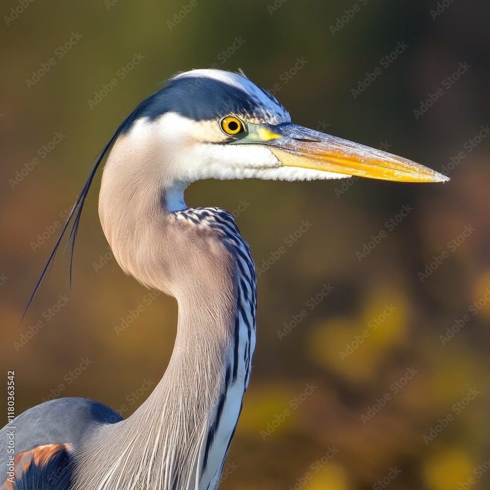 Poster a close-up shot of a bird with a distinctive long beak, perfect for use in wildlife or nature-themed