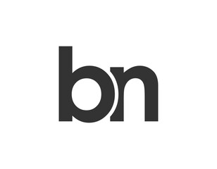 BN creative geometric initial based modern and minimal logo. Letter b n trendy fonts.