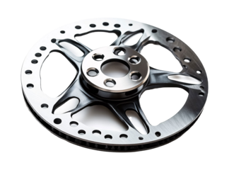 Mountain Bike Brake Disc for Reliable Stopping Power - Isolated on White Background