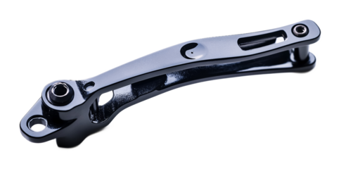 Mountain Bike Brake Lever with Ergonomic Design - Isolated on White Background