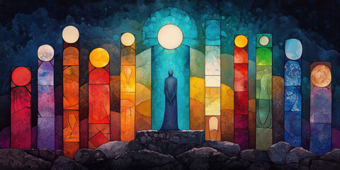 Papua New Guinea art, A high-fidelity image depicting a mystical ancestral spirit figurine, rendered in intricate detail, showcasing cultural heritage and artistry.