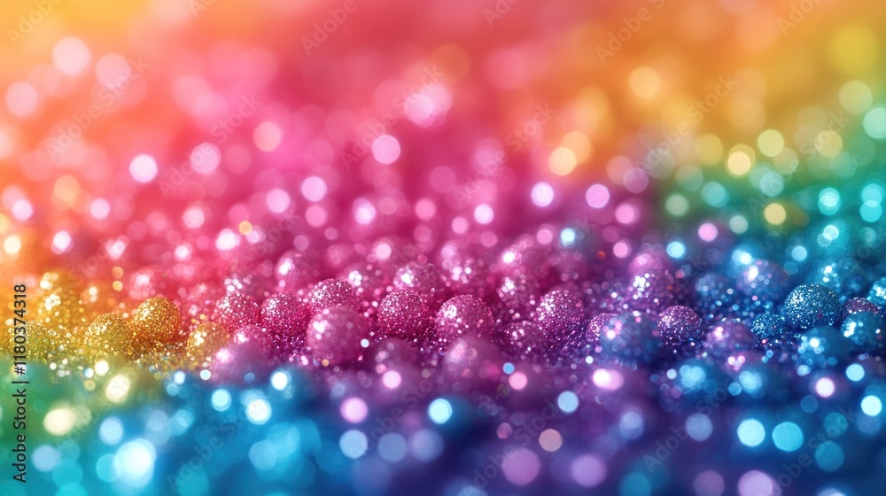 Poster a close-up shot of a vibrant rainbow-colored background, perfect for use in digital design or photog