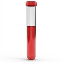 Blood sample on white background