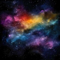 Fototapeta premium Colorful galaxy with stars on a black background