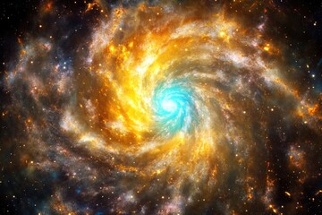 A beautiful spiral galaxy with a bright blue center, perfect for astronomy and space-themed designs