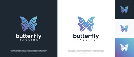 Luxury butterfly logo design. Beautiful butterfly logo template. Beauty, spa, salon, etc. logo symbol icon