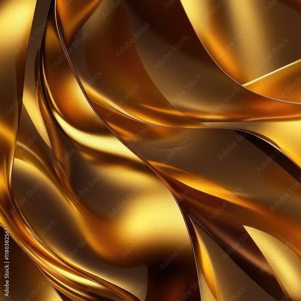 Poster a close-up view of golden fabric with intricate details