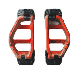 Fototapeta premium High-Performance Mountain Bike Pedals for Trails Isolated on White Background