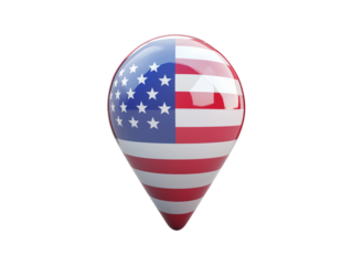 Colorful spinning top designed with the American flag pattern, showcasing a vibrant display of patriotism and fun