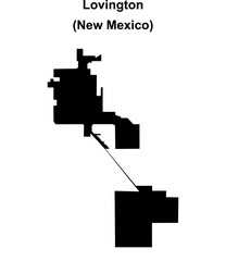 Lovington (New Mexico) blank outline map