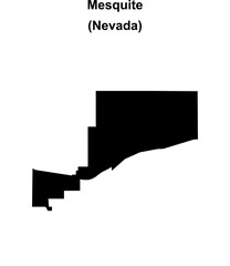 Mesquite (Nevada) blank outline map