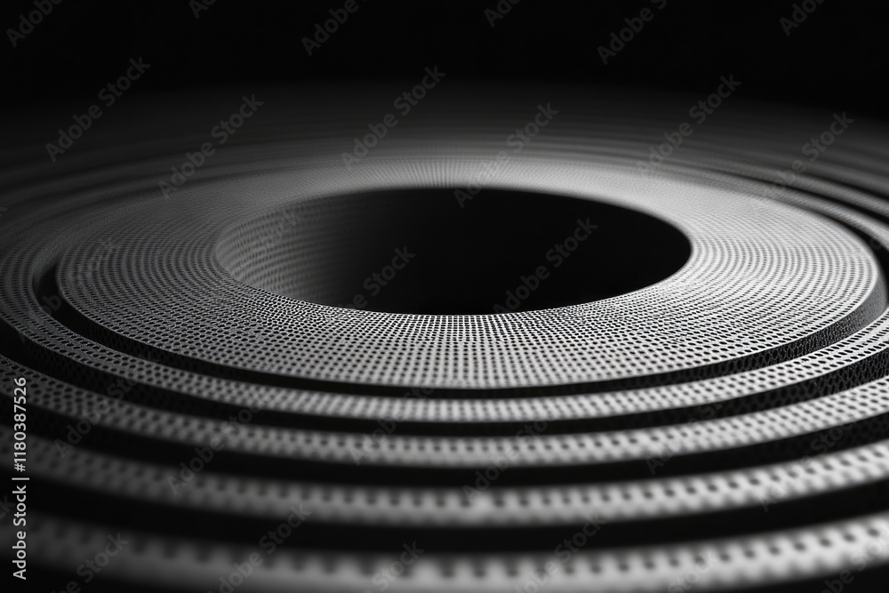 Aufkleber A close-up shot of a round object in monochrome tones, suitable for use in editorial or design contexts