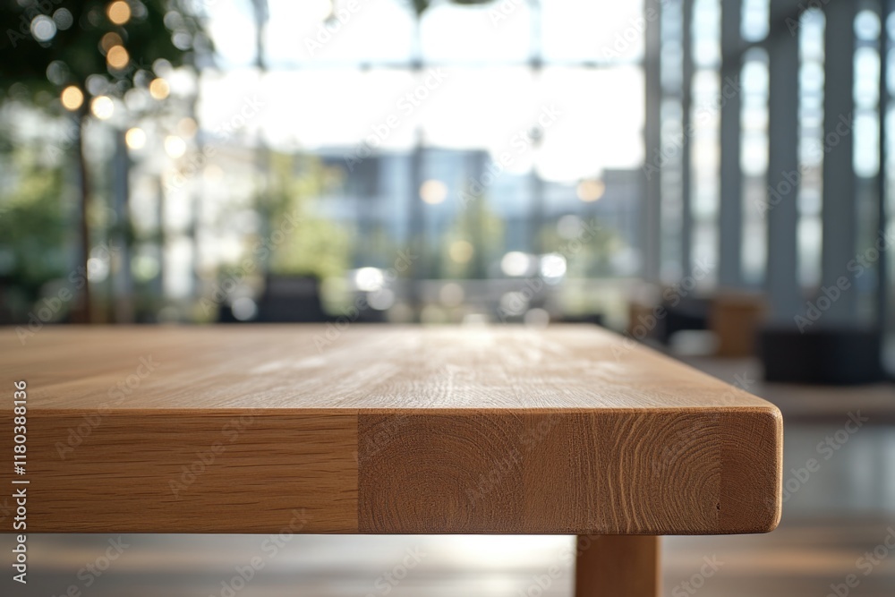 Poster a close-up shot of a wooden table with intricate details and texture