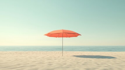 Beach umbrella isolated on background. 3d rendering - illustration