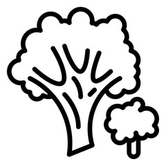 broccoli icon, line icon style