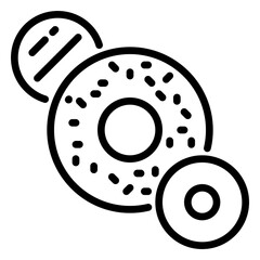 donut icon, line icon style