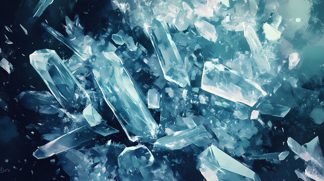 Crystal meth, pile of methamphetamine shards. Crystalpath. Illustration