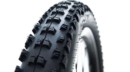 Mountain Bike Tire Valve with High-Pressure Performance - Isolated on White Background