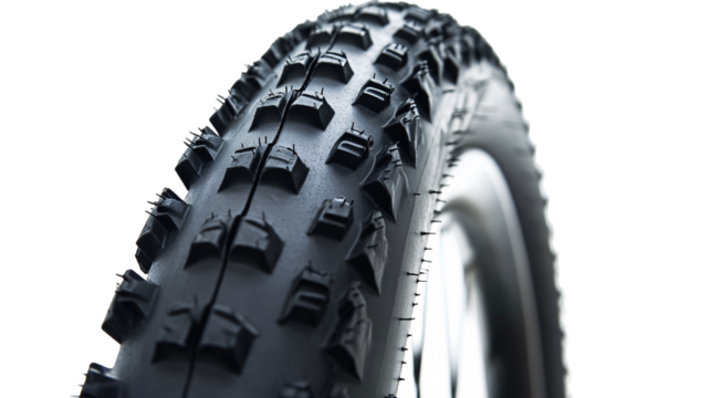 Mountain Bike Tire Valve with High-Pressure Performance - Isolated on White Background