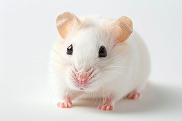 High Quality Picture of Albino Hamster Isoliert Auf Weien Hintergrund, Freisteller