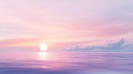 Serene Ocean Sunset with Soft Pastel Colors