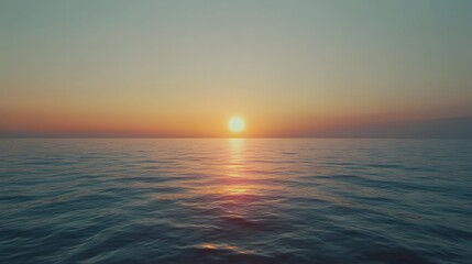 Obraz premium Serene Ocean Sunset with Soft Pastel Colors