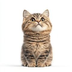 Obraz premium Adorable and curious Genetta cat with expressive eyes, perfect for pet lovers and cat enthusiasts. Captures the charm of playful pets.