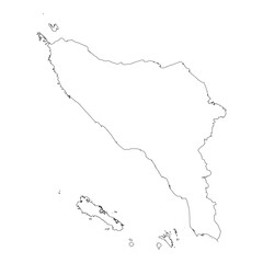 Fototapeta premium Aceh province blank outline map