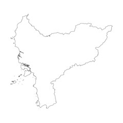 Kalimantan Barat province blank outline map