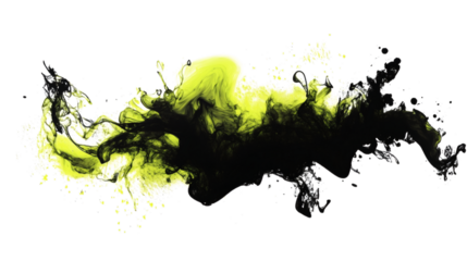 abstract green background with lines or waves isolated on white background