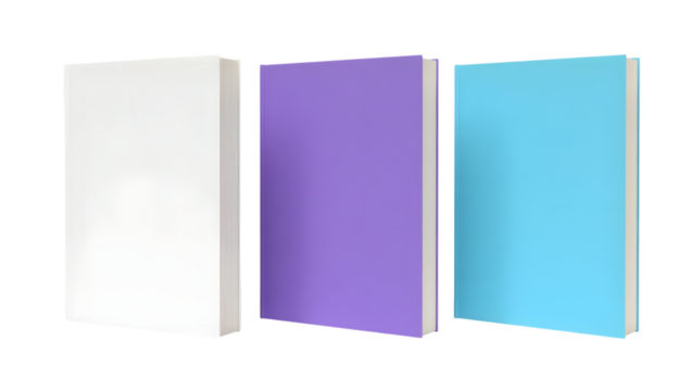 a collection of three vibrant notebooks, ideal for school, office or personal use suitable for journaling, organizing tasks or taking notes in a clean, organized format	