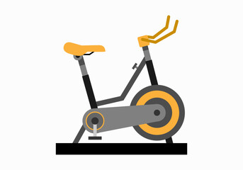 Bicicleta estática para deporte negro y amarillo