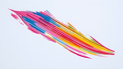 Fototapeta premium colorful swirl of paint strokes on white background for bold and dynamic presentations