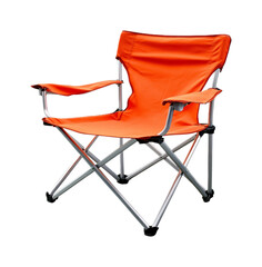 Compact Portable Camping Chair for Outdoor Comfort Isolated on White Background