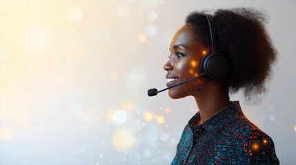 An artificial intelligence virtual assistant acts as an AI agent, providing support as an AGI powered representative, symbolizing the future singularity of robot interactions