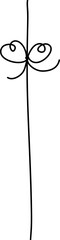 Line Drawing Bow Gift Ribbon
