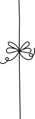 Line Drawing Bow Gift Ribbon