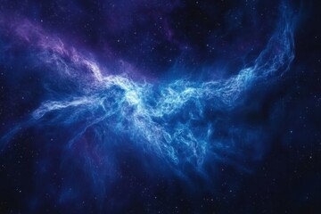 Celestial Dance: A cosmic ballet of blues and purples.