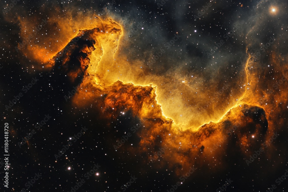 Canvas Prints fiery nebula in deep space