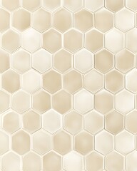 Fototapeta premium Beige Hexagonal Tile Pattern