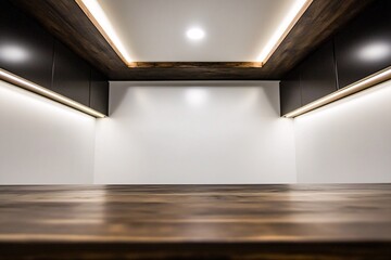 Open Office Desk with Standup Feature in Wooden Design